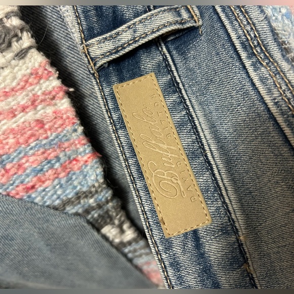 Upcycled Jean and Cotton Poncho Jacket - Picture 2 of 8